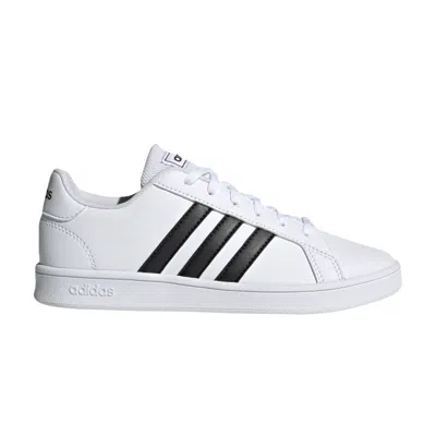 Pre-owned Adidas Originals Adidas Grand Court J 'white Black' | Kid's Size 3