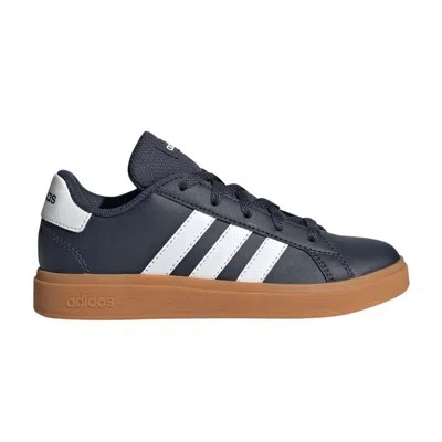 Pre-owned Adidas Originals Adidas Grand Court Lace-up K 'shadow Navy White Gum' | Blue | Kid's Size 6.5