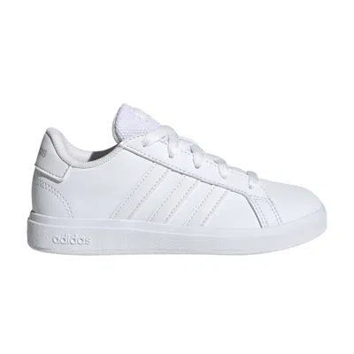 Pre-owned Adidas Originals Adidas Grand Court Lace-up K 'white Grey' | Kid's Size 6.5