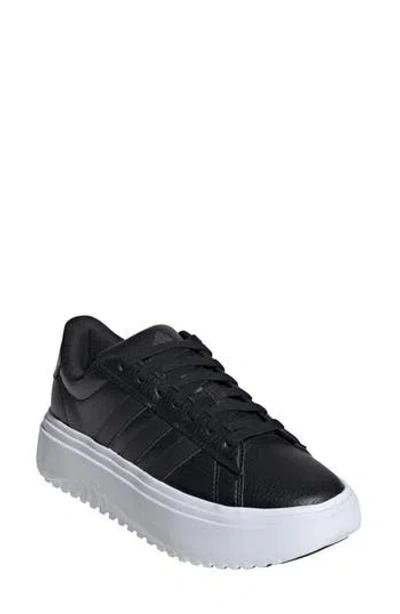 Adidas Originals Adidas Grand Platform Sneaker In Black/black/carbon