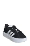 Adidas Originals Adidas Grand Platform Sneaker In Black/white/core Black