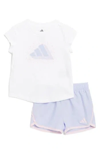 Adidas Originals Babies' Adidas Graphic T-shirt & Shorts Set In White