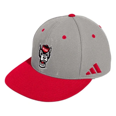 Adidas Originals Adidas Gray Nc State Wolfpack On-field Baseball Fitted Hat