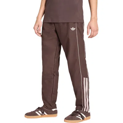 Adidas Originals Adidas Half Stripes Track Pants In Brown