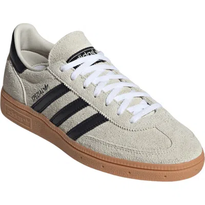 Adidas Originals Handball Spezial Leather-trimmed Suede Sneakers In Neutral