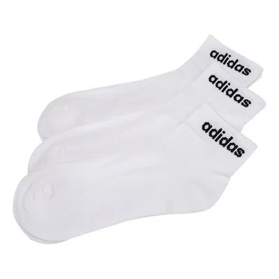 Adidas Originals Adidas Hc Ankle 3pp Logo Athleisure Casual Sports Socks 3 Pairs White