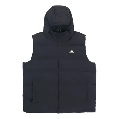 Adidas Originals Adidas Helionic Hooded Down Vests 'black' In Blue