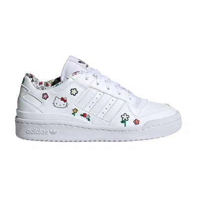 Pre-owned Adidas Originals Adidas Hello Kitty X Forum Low J 'floral' | White | Kid's Size 5.5