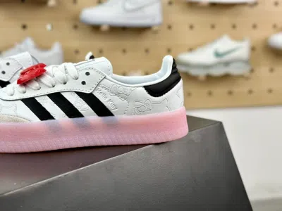 Pre-owned Adidas Originals Adidas Hello Kitty X Sambae White Black Clear Pink W From Japan