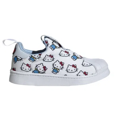 Pre-owned Adidas Originals Adidas Hello Kitty X Superstar 360 C 'white Allover Print' | Kid's Size 2