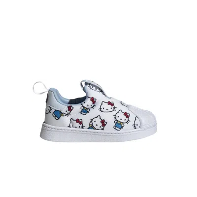 Pre-owned Adidas Originals Adidas Hello Kitty X Superstar 360 I 'white Allover Print' | Infant Size 4