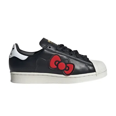 Pre-owned Adidas Originals Adidas Hello Kitty X Superstar J '50th Anniversary' | Black | Kid's Size 6.5