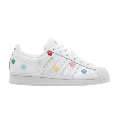Pre-owned Adidas Originals Adidas Hello Kitty X Superstar J 'colorful Florals' | White | Kid's Size 3.5