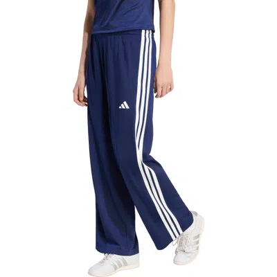 Adidas Originals Adidas High Rise Wide Leg Track Pants In Blue