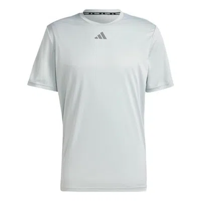 Adidas Originals Adidas Hiit Slogan Training T-shirts 'grey' In White