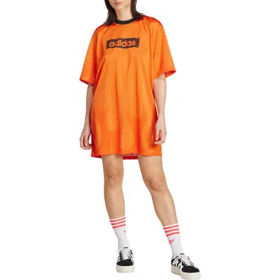 Adidas Originals Adidas Hockey Mesh Minidress In Orange