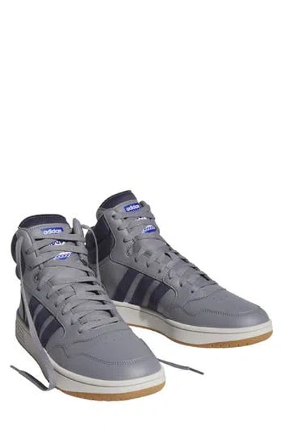 Adidas Originals Adidas Hoop 3.0 Mid Classic Sneaker In Shadow Navy/grey/gum