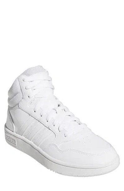 Adidas Originals Adidas Hoop 3.0 Mid Classic Sneaker In White/white/dash Grey