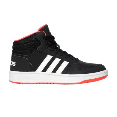 Pre-owned Adidas Originals Adidas Hoops 2.0 Mid J 'black Hi-res Red' | Kid's Size 6