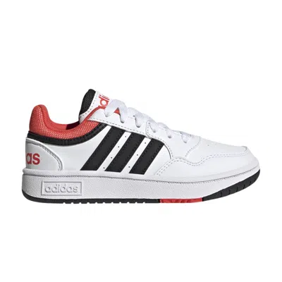Pre-owned Adidas Originals Adidas Hoops K 'white Black Bright Red' | Kid's Size 2