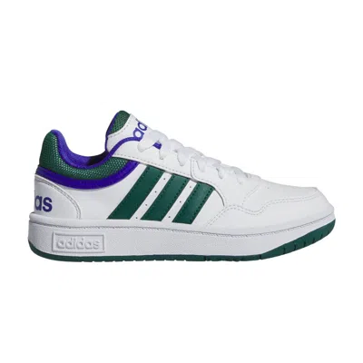 Pre-owned Adidas Originals Adidas Hoops K 'white Collegiate Green Blue' | Kid's Size 11