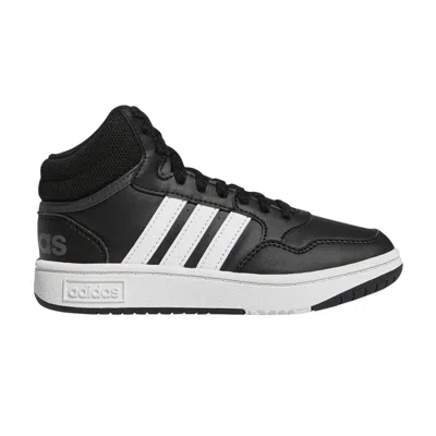 Pre-owned Adidas Originals Adidas Hoops Mid J 'black White' | Kid's Size 11.5