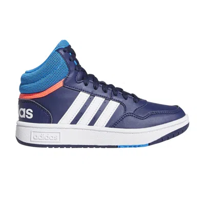 Pre-owned Adidas Originals Adidas Hoops Mid J 'dark Blue Turbo' | Kid's Size 13