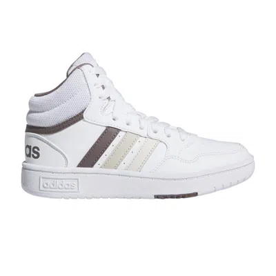 Pre-owned Adidas Originals Adidas Hoops Mid K 'white Orbit Grey' | Kid's Size 10.5