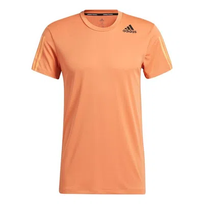 Adidas Originals Adidas H.rdy 3s Tee Training Sports Short Sleeve Khaki Brown In Orange