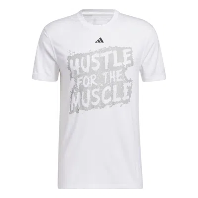 Adidas Originals Adidas Hustle For The Muscle T-shirts 'white'