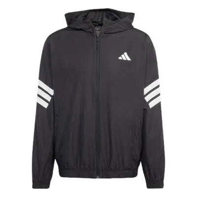 Adidas Originals Adidas Icon 3-stripes Windbreaker Jacket 'black White'