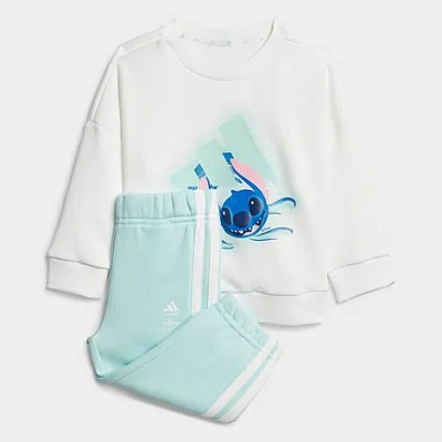 Adidas Originals Babies' Adidas Infant And Toddler X Disney Lilo And Stitch Sweatshirt And Jogger Pants Set Size 4 T Cotton/p