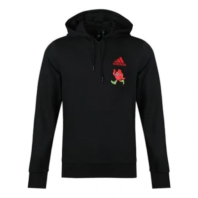 Adidas Originals Adidas Isc Gfx Swt I Embroidered Printing Hooded Knit Sports Pullover Black