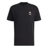 Adidas Originals Adidas Iseem Gfx Tee Outdoor Sports Printing Round Neck Short Sleeve Couple Style Black