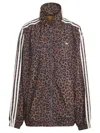 Adidas Originals Firebird Leopard-print Oversized Track Top In Animal Print