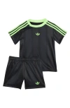 Adidas Originals Adidas Jacquard T-shirt & Shorts Set In Black