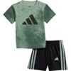 Adidas Originals Adidas Jersey Graphic T-shirt & Shorts Set In Green