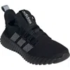 Adidas Originals Adidas Kaptir Flow Running Shoe In Black/silver Metallic/silver