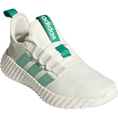 Adidas Originals Adidas Kaptir Flow Running Shoe In White/court Green/grey