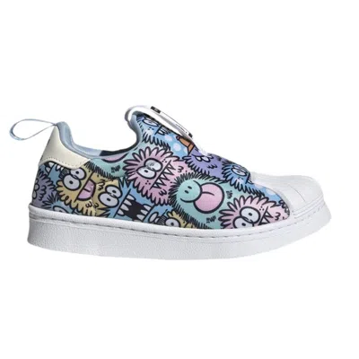 Pre-owned Adidas Originals Adidas Kevin Lyons X Superstar 360 Little Kid 'monster' | Blue | Kid's Size 13