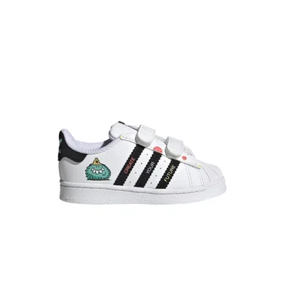 Pre-owned Adidas Originals Adidas Kevin Lyons X Superstar Infant 'create Your Future' | White | Infant Size 9.5