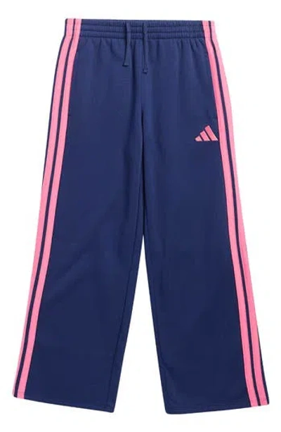 Adidas Originals Adidas Kids' 3-stripe Fleece Track Pants In Blue