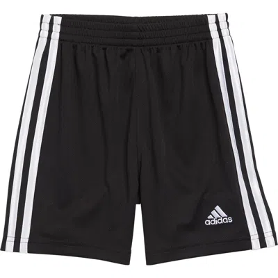 Adidas Originals Adidas Kids' 3-stripe Shorts In Black/white