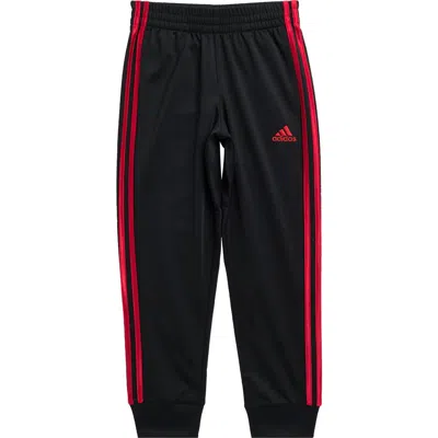Adidas Originals Adidas Kids' 3-stripe Tricot Joggers In Black/red
