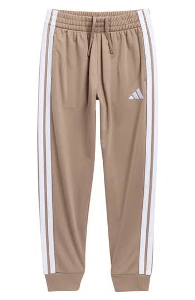 Adidas Originals Adidas Kids' 3-stripe Tricot Joggers In Brown
