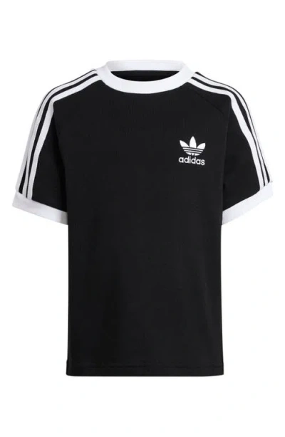 Adidas Originals Adidas Kids' 3-stripes Cotton T-shirt In Black