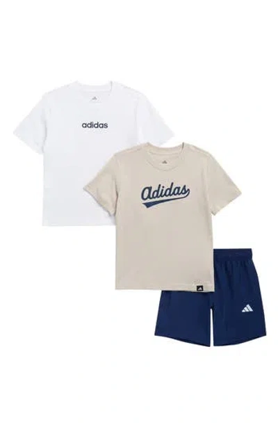 Adidas Originals Adidas Kids' 3-pack Assorted Graphic T-shirts & Mesh Shorts Set In Multi