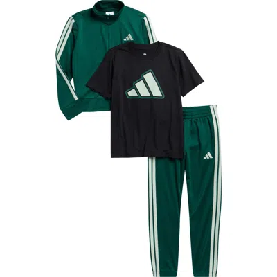 Adidas Originals Adidas Kids' 3-piece Tricot Track Set In Green