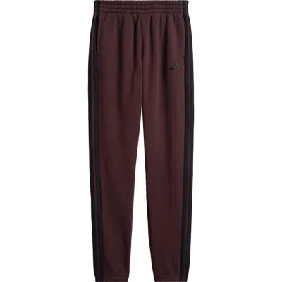 Adidas Originals Adidas Kids' 3-stripe Cotton Blend Joggers In Dark Brown