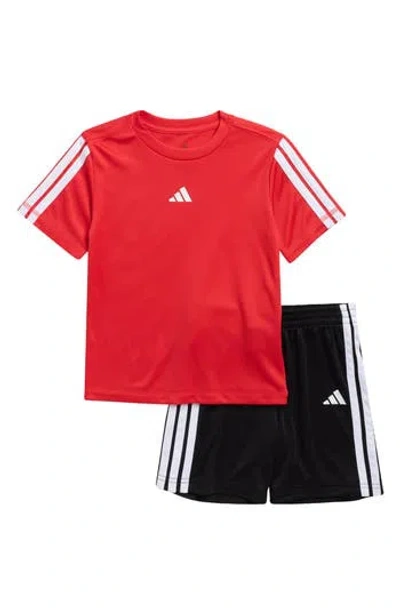 Adidas Originals Adidas Kids' 3-stripe T-shirt & Shorts Set In Multi